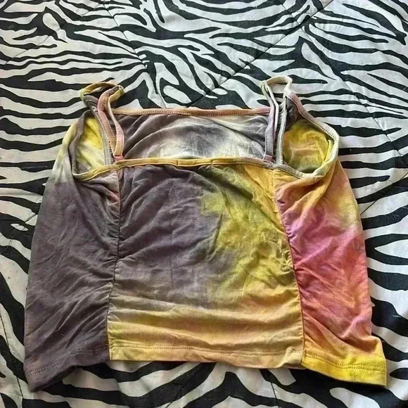 Multi Color Tie Dye Crop Top - Picture 2 of 3